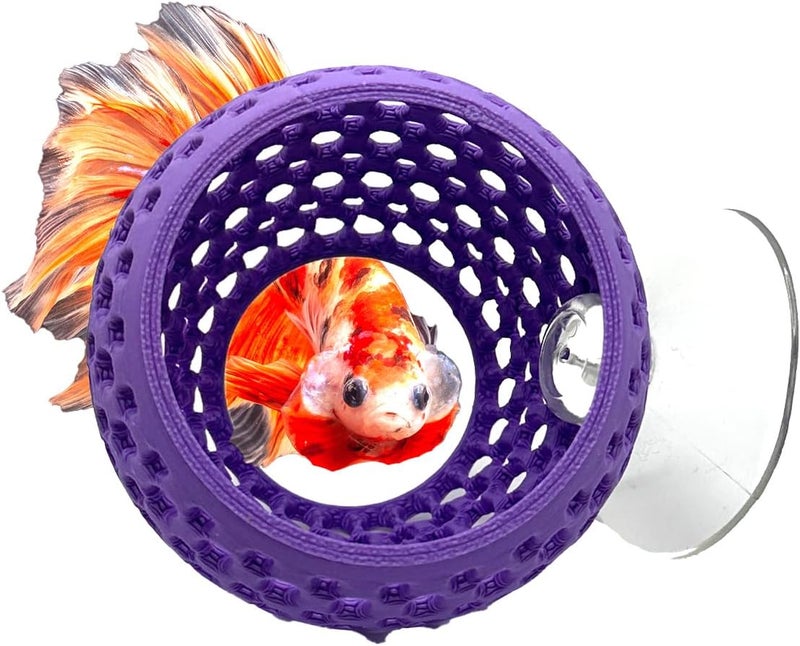 CTWPets Store Betta Bulb Hide | Betta Rest Fish Tank Ornament | Aquarium Cave with Suction Cup for Small Fish Tank, Betta Habitat, Shrimp Hideout, Aquatic Decor (Lavender Bliss) - Image 1